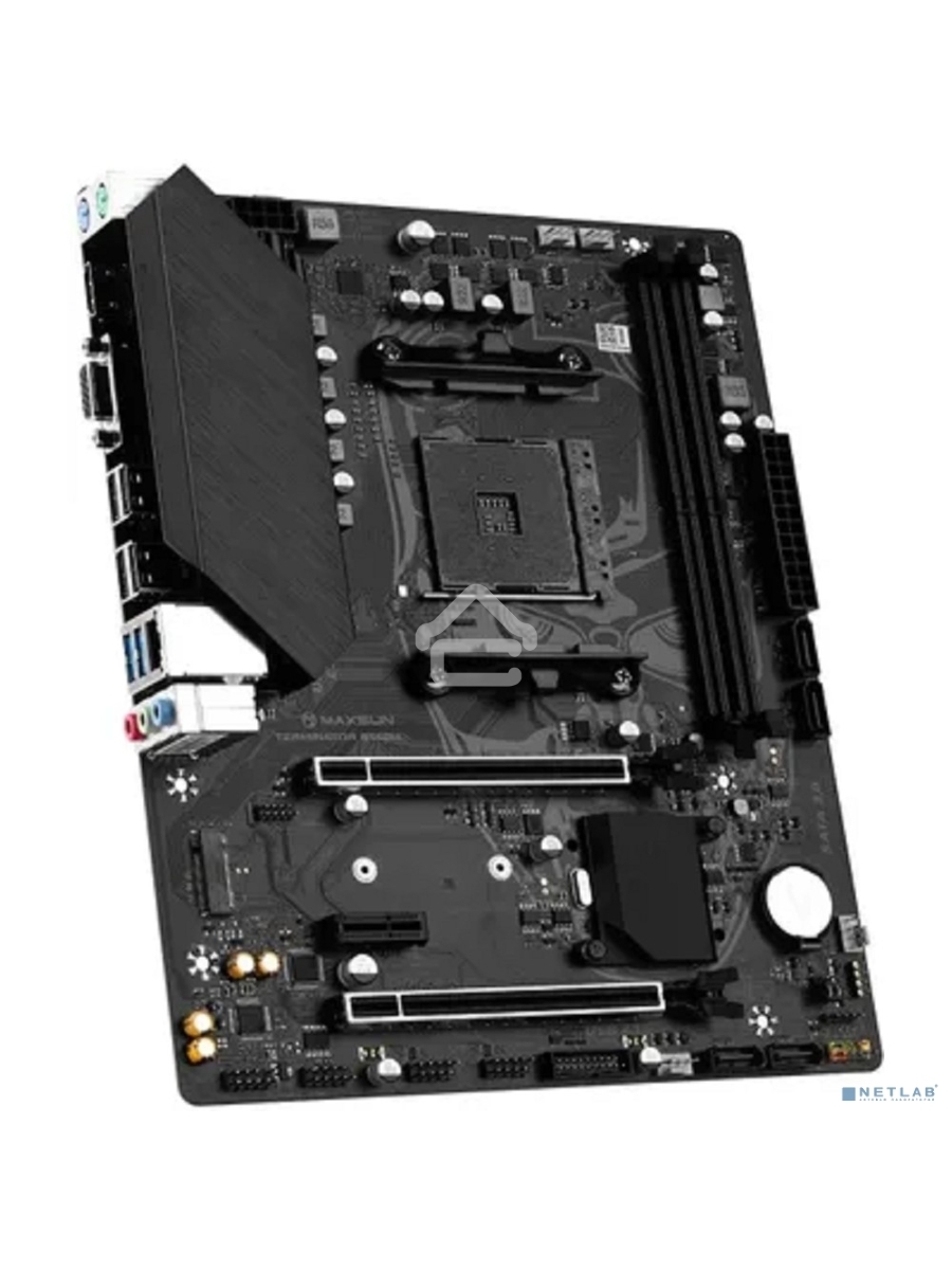Материнская плата Maxsun Terminator B550M, AM4, AMD B550, 2xDDR4, 4xSATA, 1xM.2, 1xPCI-E 4.0 x16, 1xPCI-E 3.0 x4, 1xPCI-E 3.0 x1, 1xHDMI, 1xVGA, 1x 1Gb LAN, 2xUSB-A 3.2 Gen 1, 4xUSB-A 2.0, 3x3.5 мм, 5.1, M-ATX