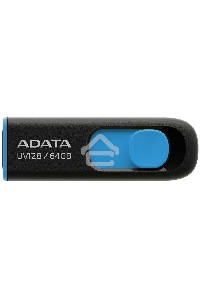 Флеш диск ADATA Flash Drive 64Gb UV128 AUV128-64G-RBE {USB3.0, BLACK/BLUE}