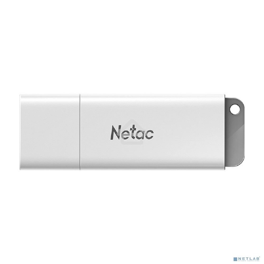 Флешка USB R/W R/W Netac U185, 64Gb, USB2.0, NT03U185N-064G-20WH, с колпачком, пластиковая белая