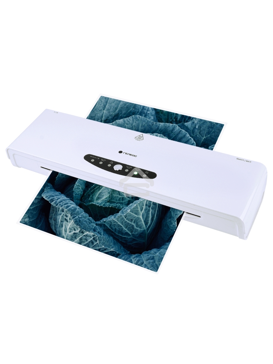 Ламинатор Heleos ЛМА34В белый/черный A3 (60-250мкм) 30см/мин (4вал.) хол.лам. лам.фото реверс