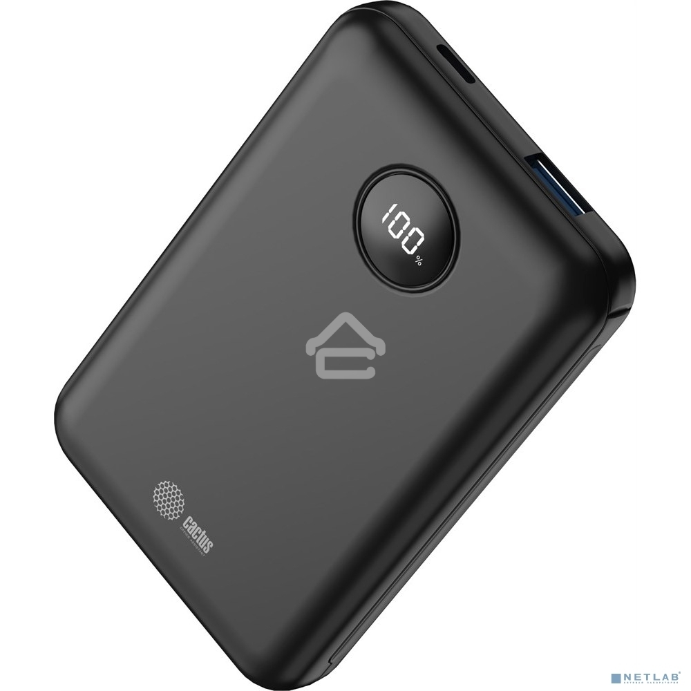 Портативный аккумулятор Cactus CS-PBFSOA-10000 10000mAh 22.5W 4.5A USB-A/USB-C черный