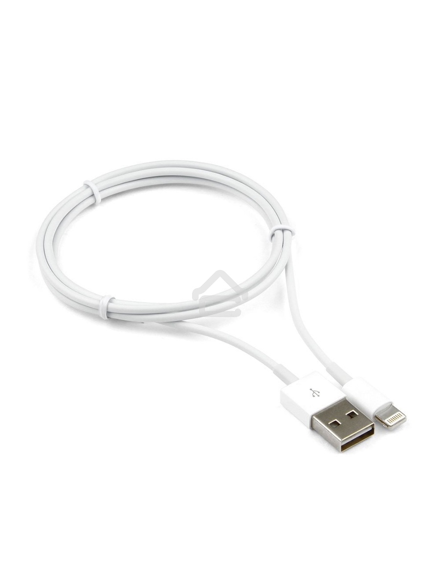 Кабель USB Cablexpert CC-USB-AP2MWP AM/Apple, для iPhone5/6 Lightning, 1м, белый, пакет
