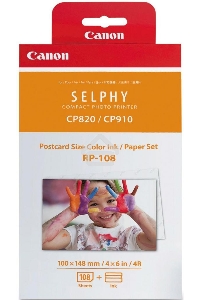 Набор Canon RP-108 (8568B001) бумага (10x15см) и цветные красители для SELPHY CP1200. 108 страниц.