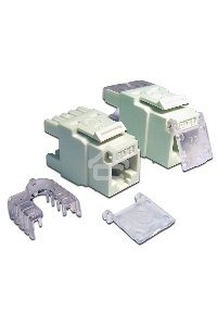 Модуль Keystone, RJ45, кат.6, UTP, 180 градусов, со шторкой, белый