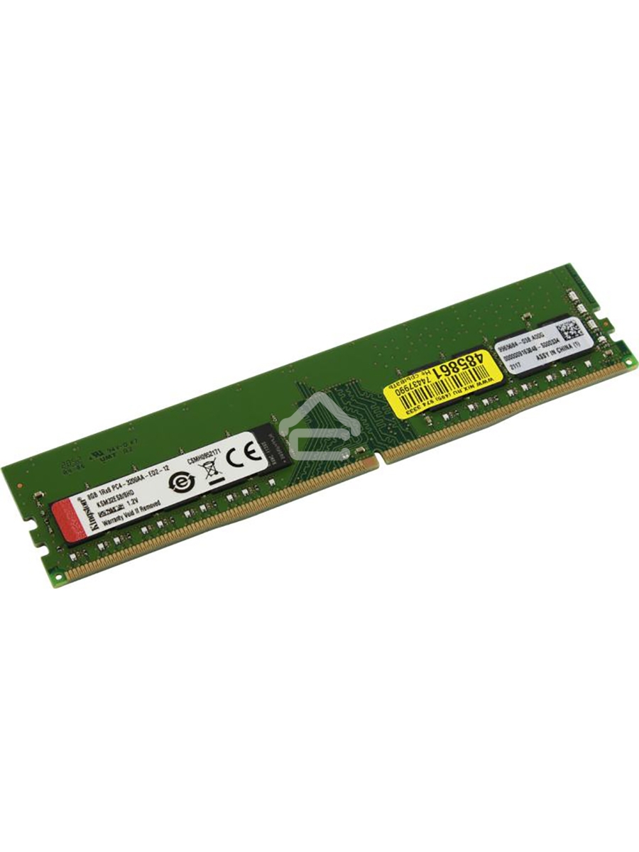 Оперативная память Kingston, DDR4, 8GB (1x8GB), 3200MHz, CL22, DIMM, ECC