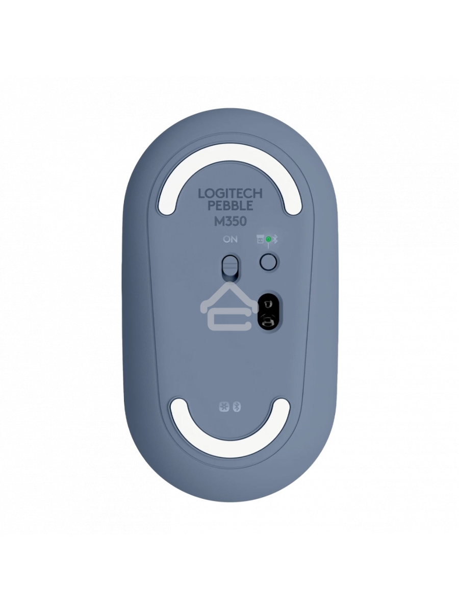 Мышь беспроводная Logitech Pebble M350 синий, 1000 dpi, радиоканал, Bluetooth, USB, кнопки - 3