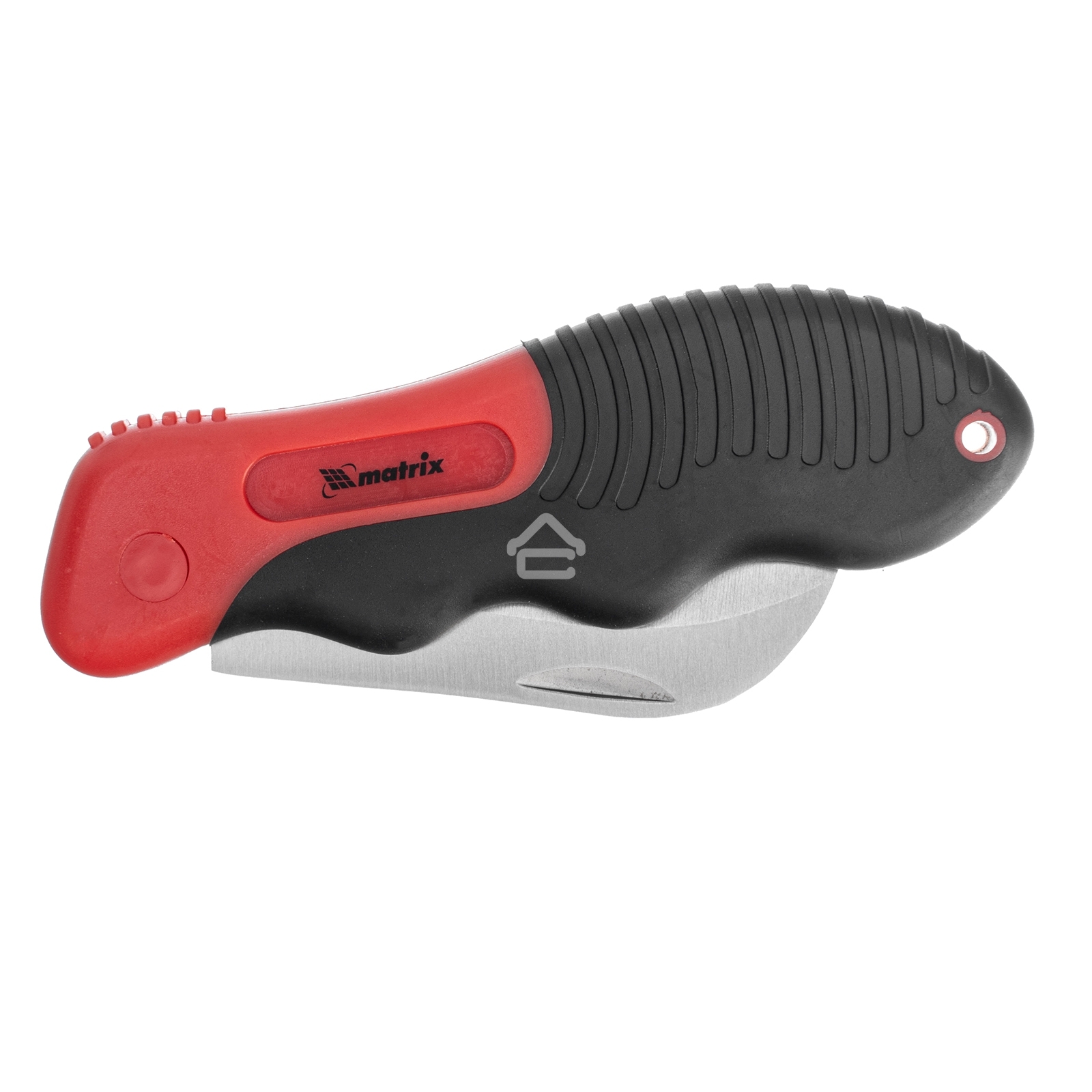 Нож электрика Matrix, складной, изогнутое лезвие, эргономичная двухкомпонентная рукоятка