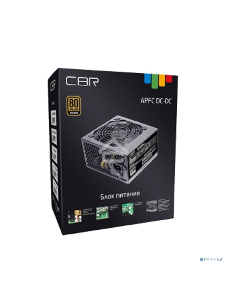 Блок питания CBR PSU-ATX400-12GM, 400W. 400Вт, 80 PLUS Bronze, 120мм, черный