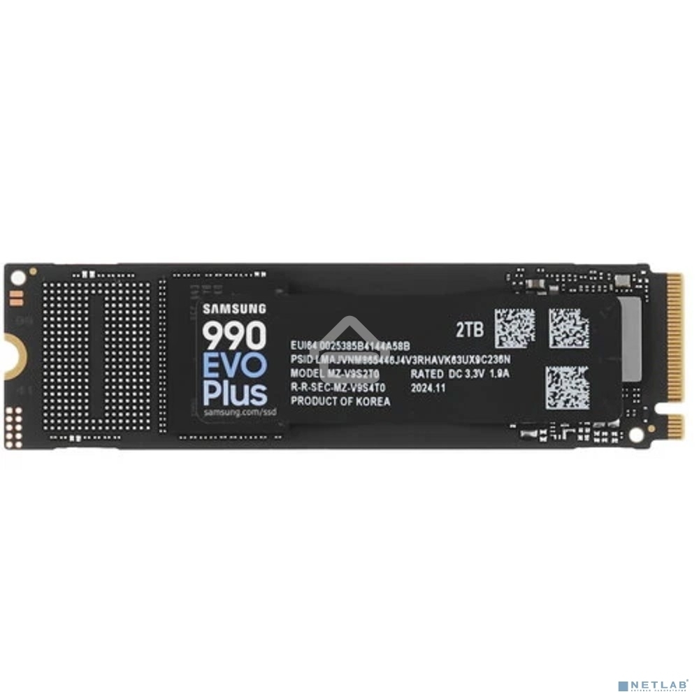 Накопитель SSD Samsung 990 EVO Plus, 2Tb, M.2 2280, PCIe 4.0 x4, NVMe, R/W 7250/6300