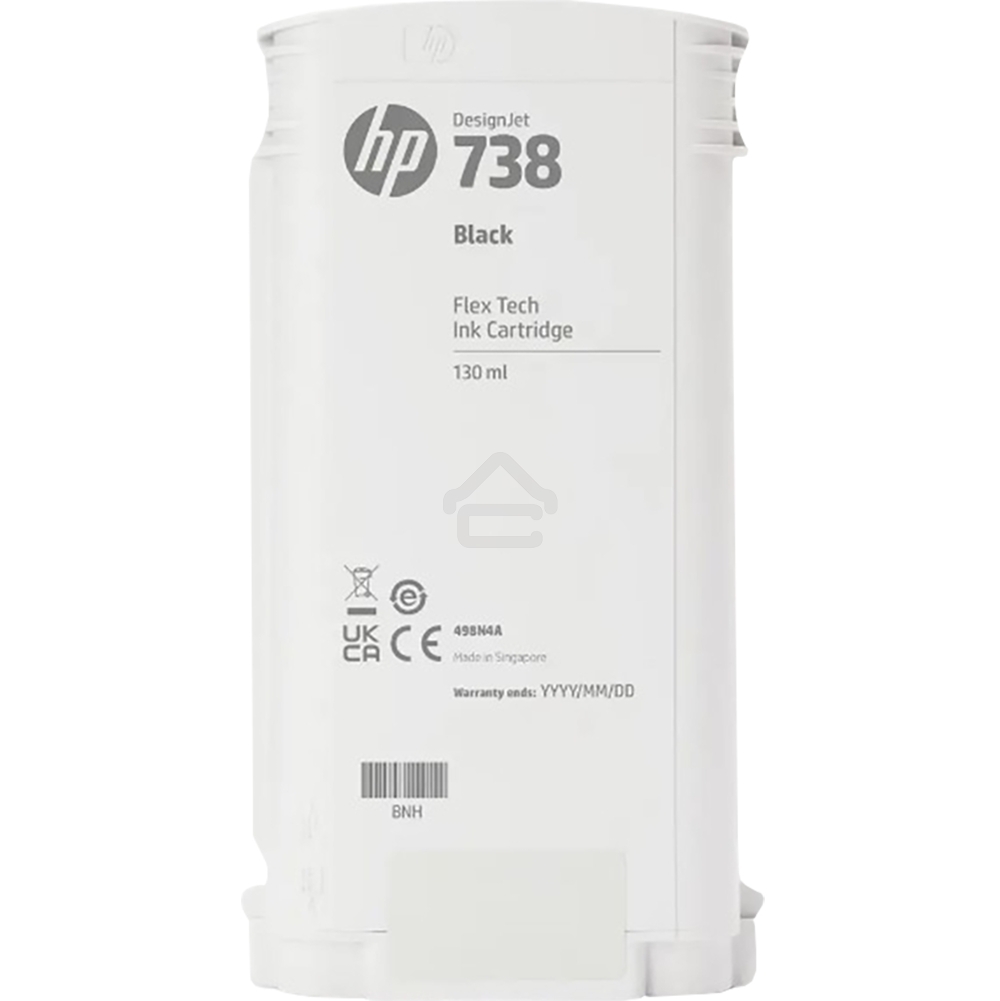 Картридж HP 738 для HP DesignJet T850, T950 MFP,Black, 130ml (ориг) 498N4A