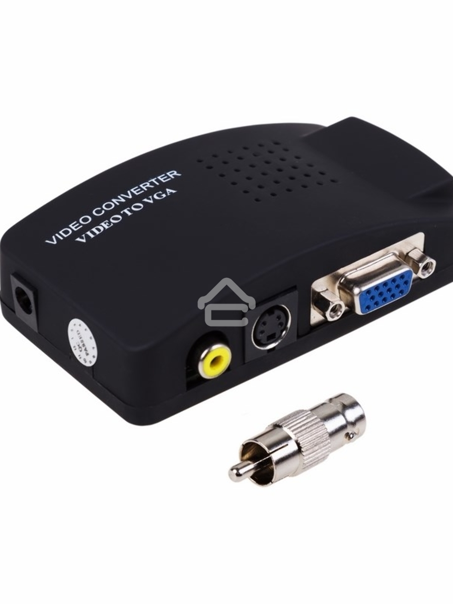 Конвертер BNC\RCA + S-video на VGA (в комплекте переходник гн. BNC – шт. RCA) Rexant