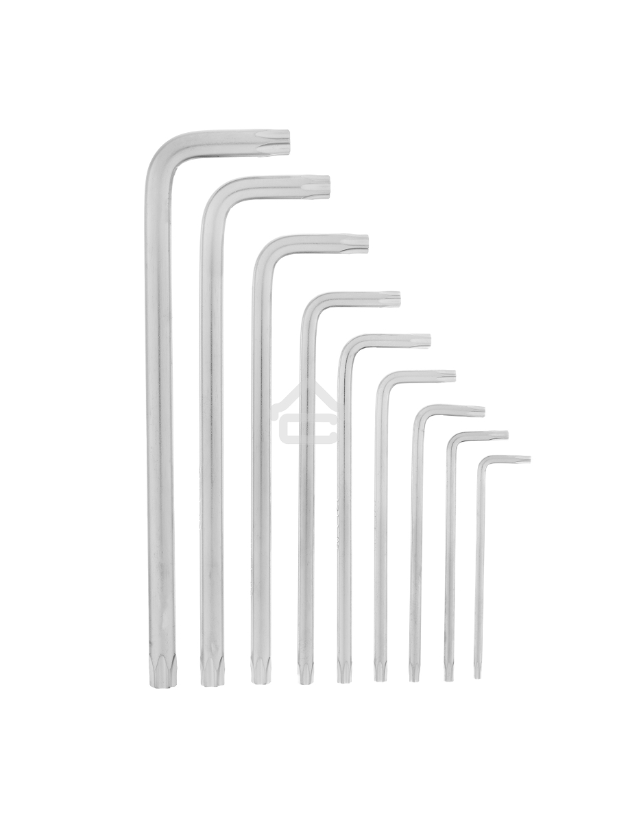 Набор ключей MATRIX имбусовых TORX, 9 шт: T10-T50, CrV, удлиненные, сатин. MATRIX 12306