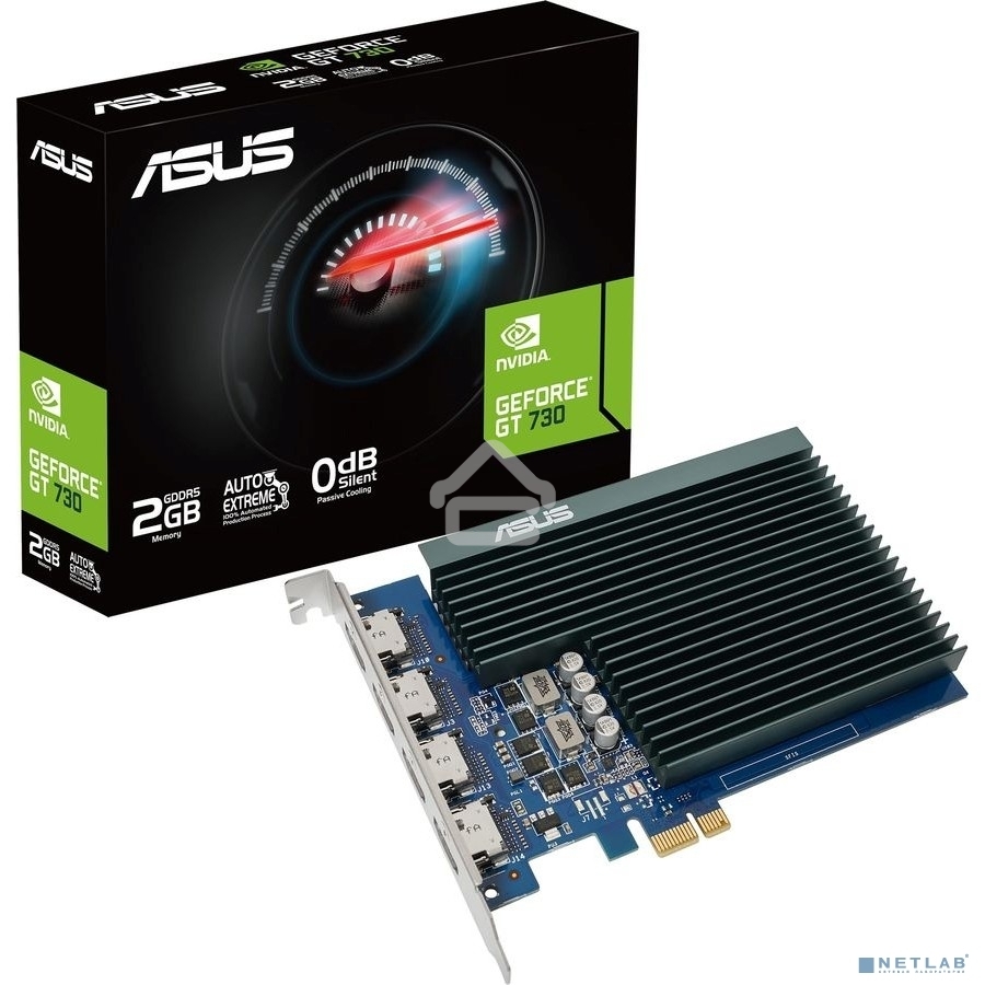 Видеокарта Asus GT730-4H-SL-2GD5 NVIDIA GeForce GT 730 2Gb GDDR5 902/5010 HDMIx4 HDCP Ret