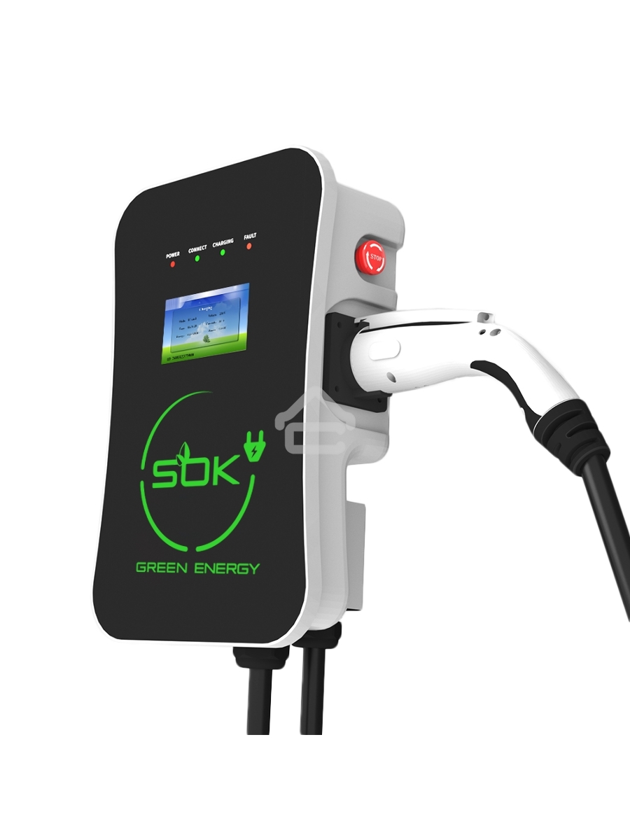 Зарядная станция S'OK Green Energy M3W Series Wallbox EV Charger SM3W10732542-5, 1-phase, 7kw (32a/ 220v), ocpp 1.6j, ip54, кабель 5м