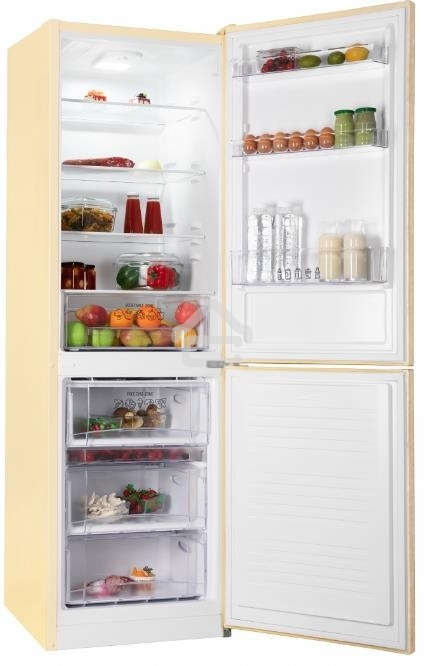 Холодильник Nordfrost NRB 152 ME бежевый мрамор двухкамерный 205/115 л морозилка снизу, капельная система