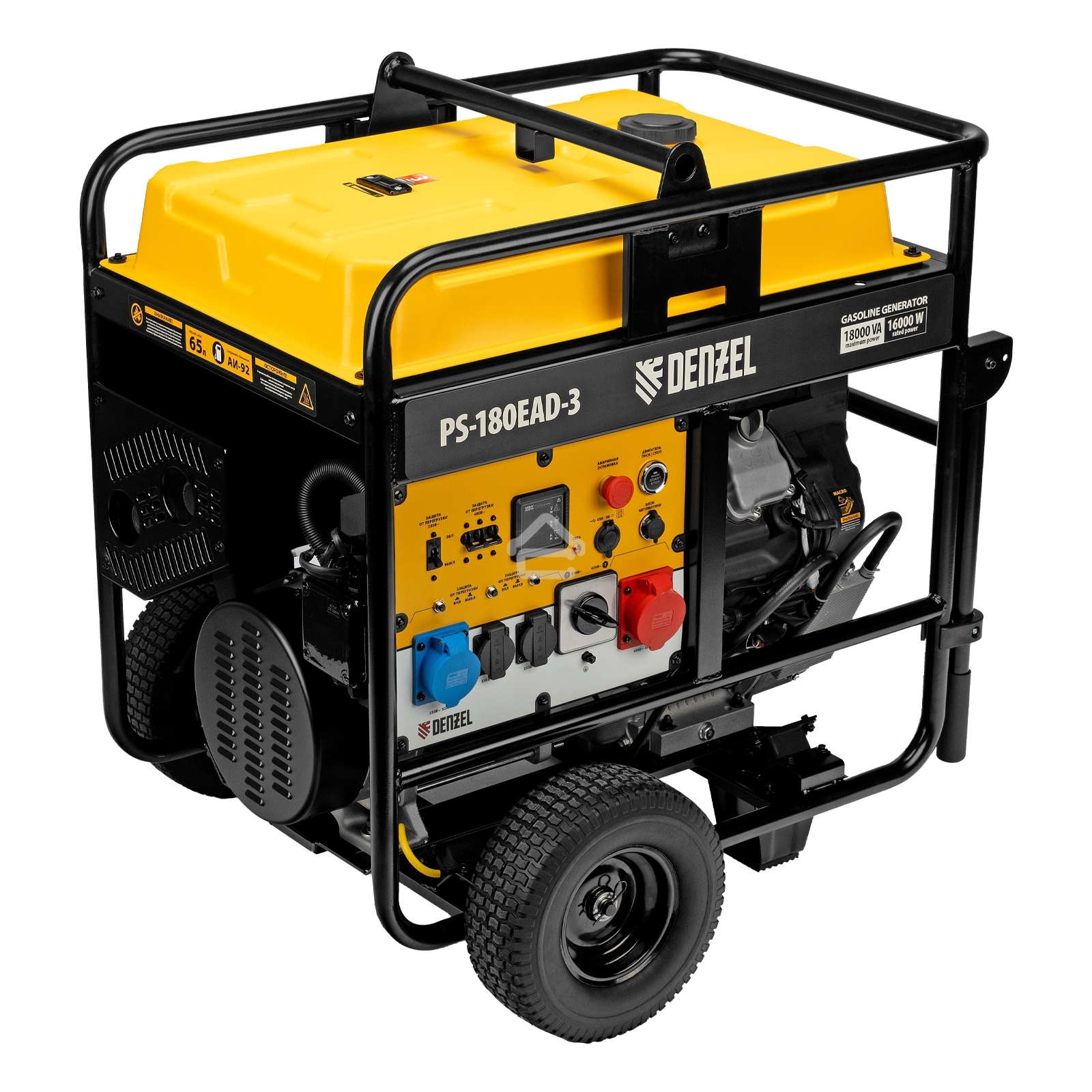 Электрогенератор бензиновый Denzel PS-180EAD-3, 18 кВт, 110 дБ, 265 кг