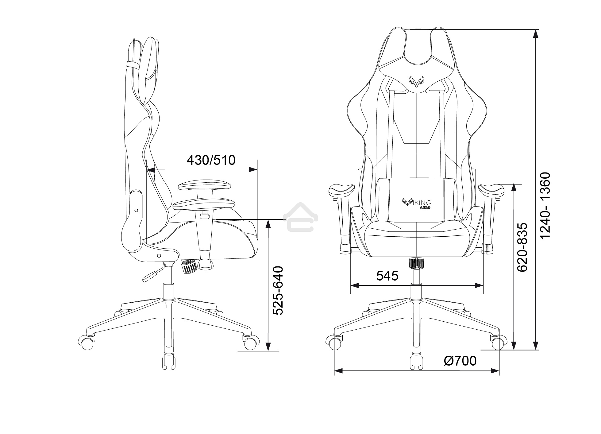 Кресло игровое Бюрократ VIKING 5 AERO BLACK EDITION черный искусственная кожа