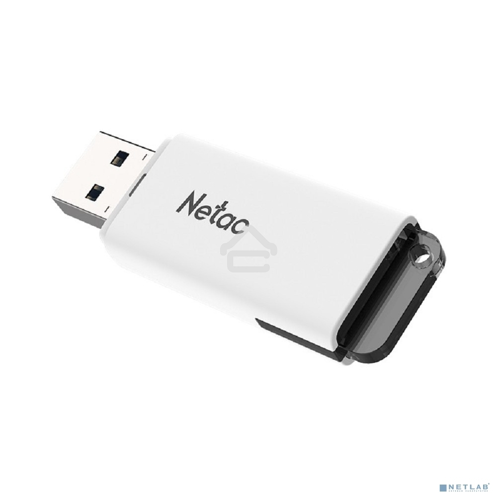 Флешка USB R/W R/W Netac U185, 64Gb, USB2.0, NT03U185N-064G-20WH, с колпачком, пластиковая белая
