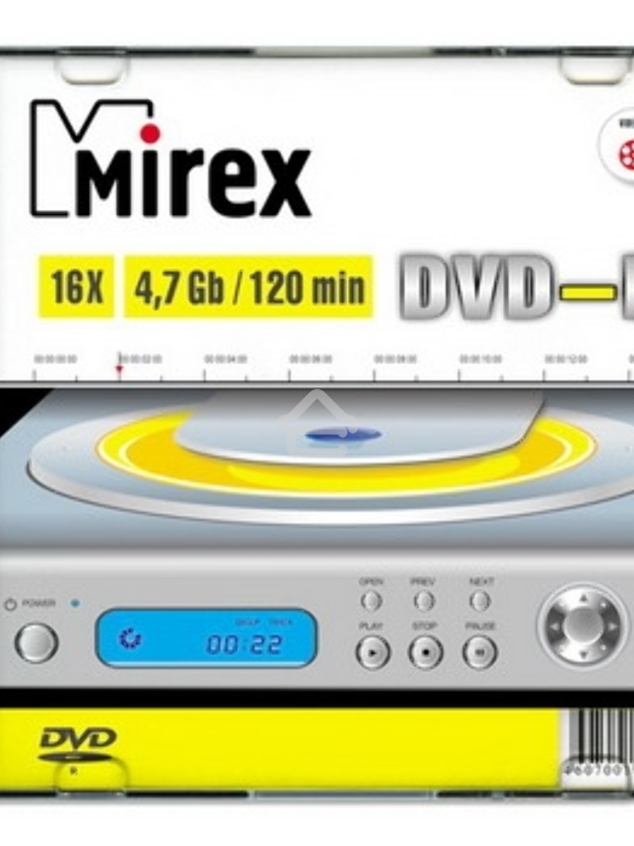 Диск DVD-R Mirex 4.7 Gb, 16x, Slim Case (1), (1/200)