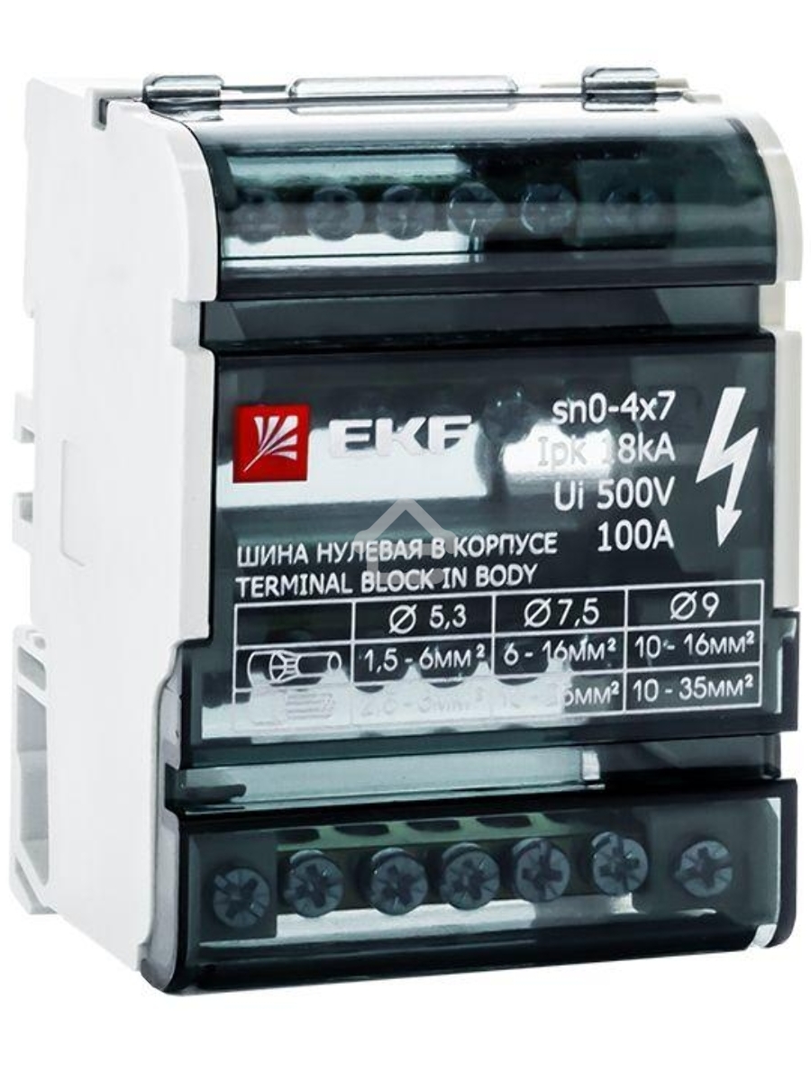 Шина нулевая в корпусе 4х7 EKF sn0-4x7