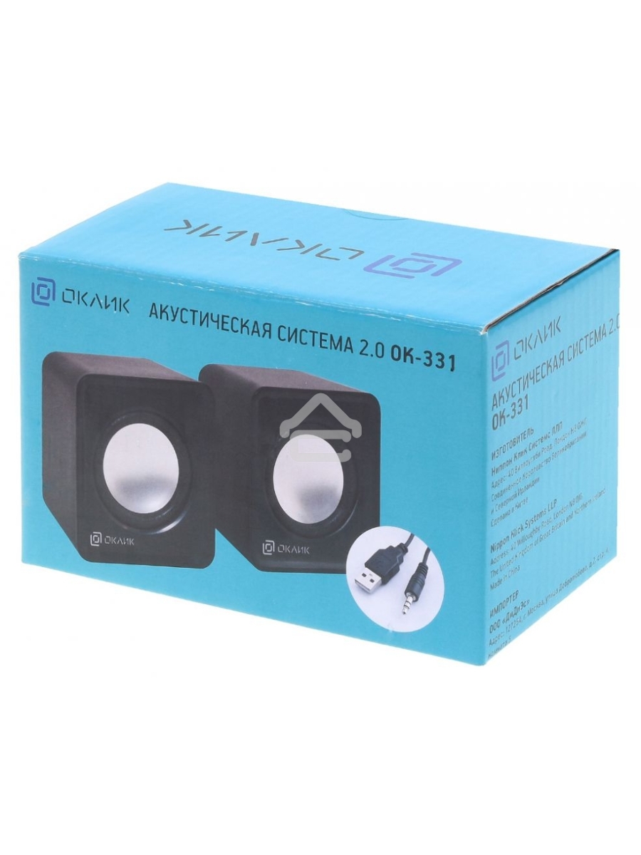 Колонки Oklick OK-331 2.0 черный 6Вт