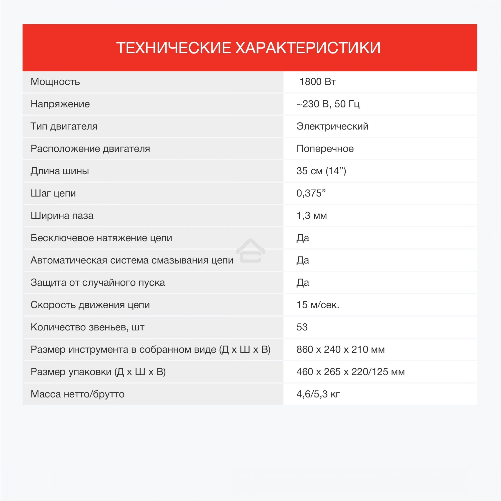 Электрическая цепная пила Starwind SE-1814 1800Вт дл.шины:14