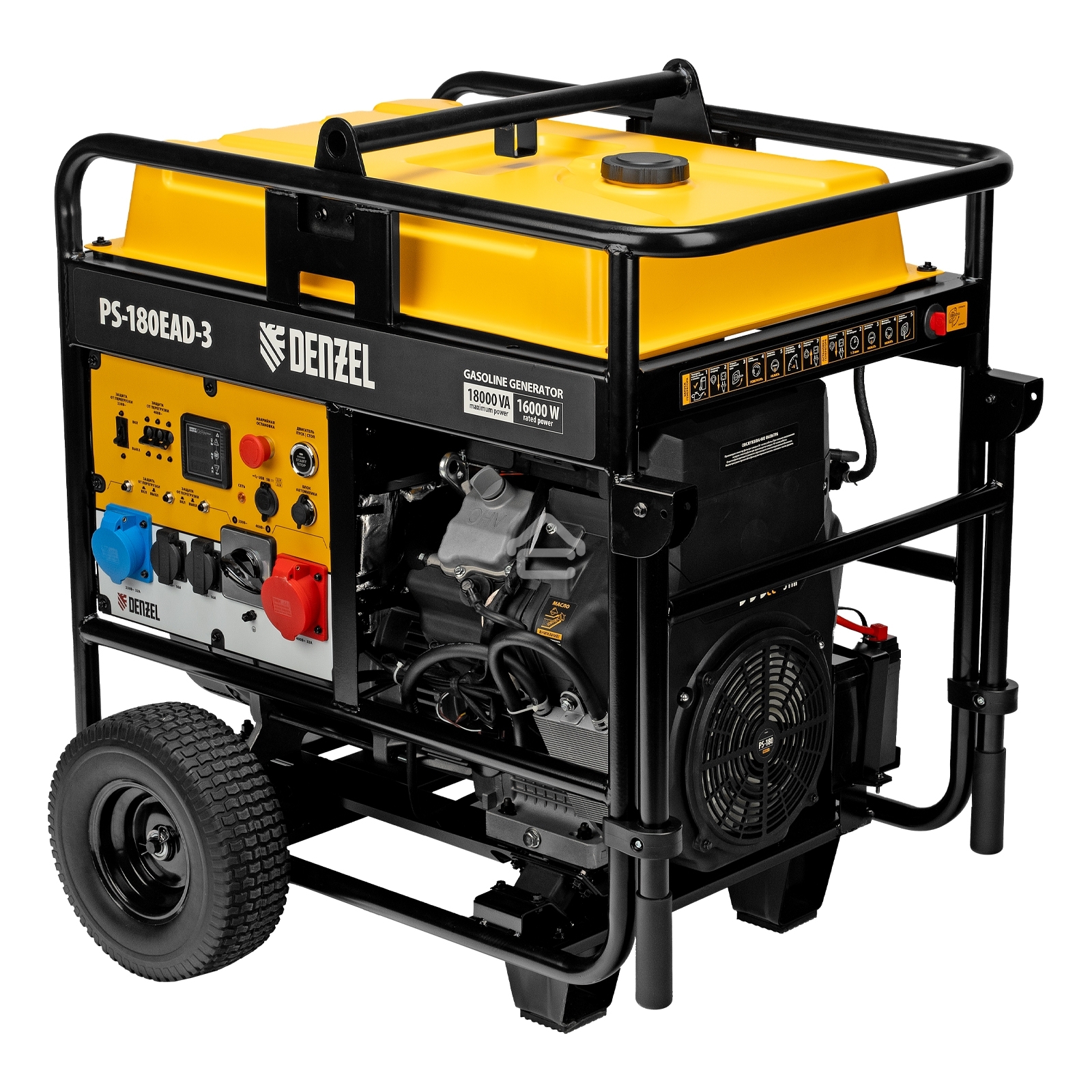 Электрогенератор бензиновый Denzel PS-180EAD-3, 18 кВт, 110 дБ, 265 кг