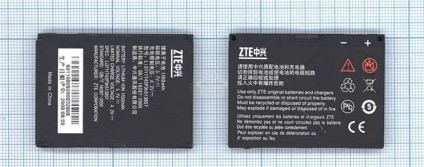 Аккумуляторная батарея Li3711T42P3h513857 для ZTE T8 3.7 V 3.70Wh