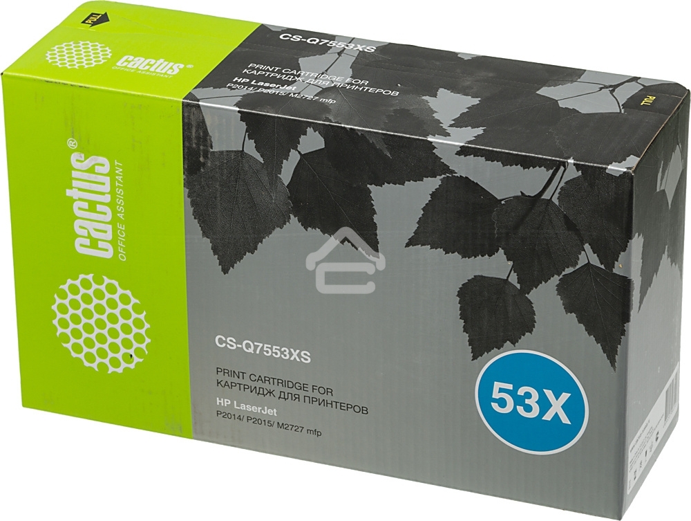 Картридж лазерный Cactus CS-Q7553XS черный (7000 стр.) для HP P2014/P2015/M2727