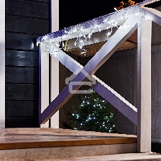 Гирлянда Neon-night Айсикл (бахрома) светодиодный, 1,8 х 0,5 м, белый провод, 220В, диоды белые