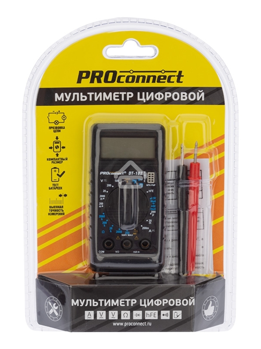 Портативный мультиметр М-182 (DT-182) PROconnect