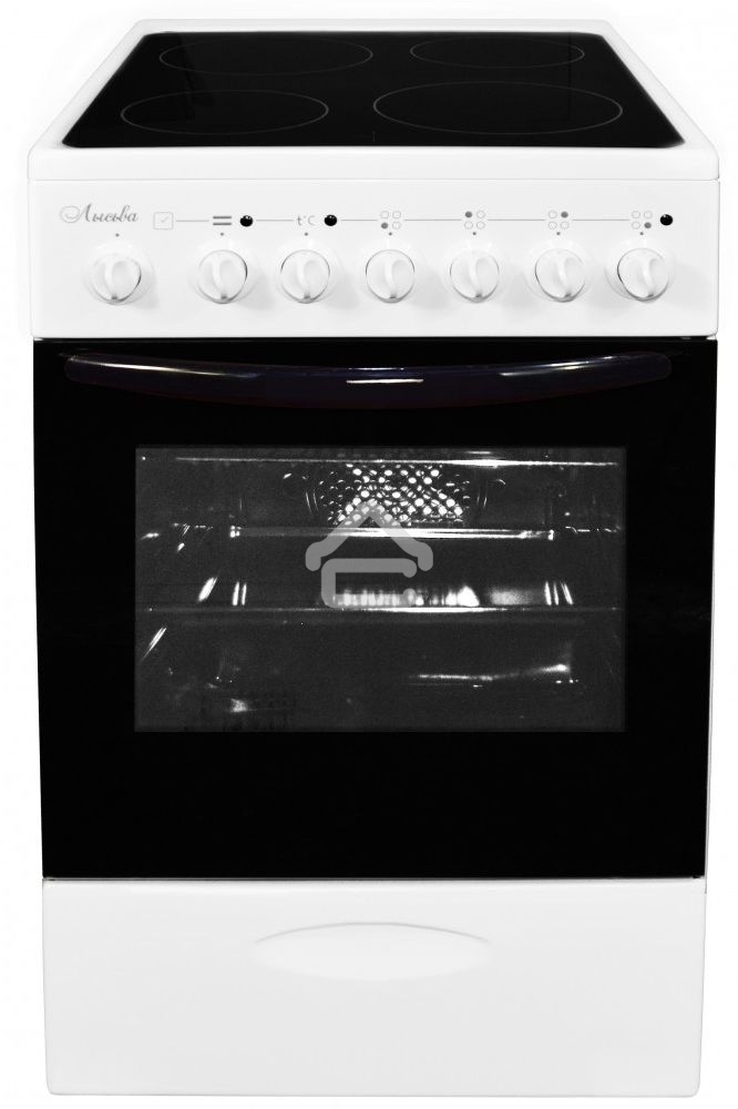 Плита электрическая Лысьва EF4006MK00 белый, конфорок 4 электрических, духовка 57 л, 50 см x 84 см x 60 см (без крышки)