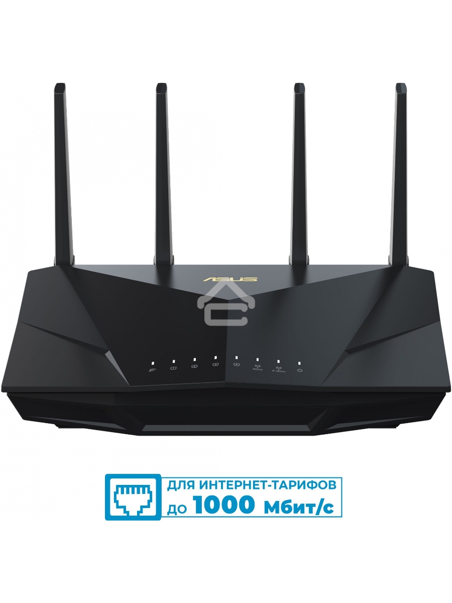 Маршрутизатор Asus RT-AX5400 AX5400 10/100/1000 компл.:устройство/крепления/адаптер черный (упак.:1шт)