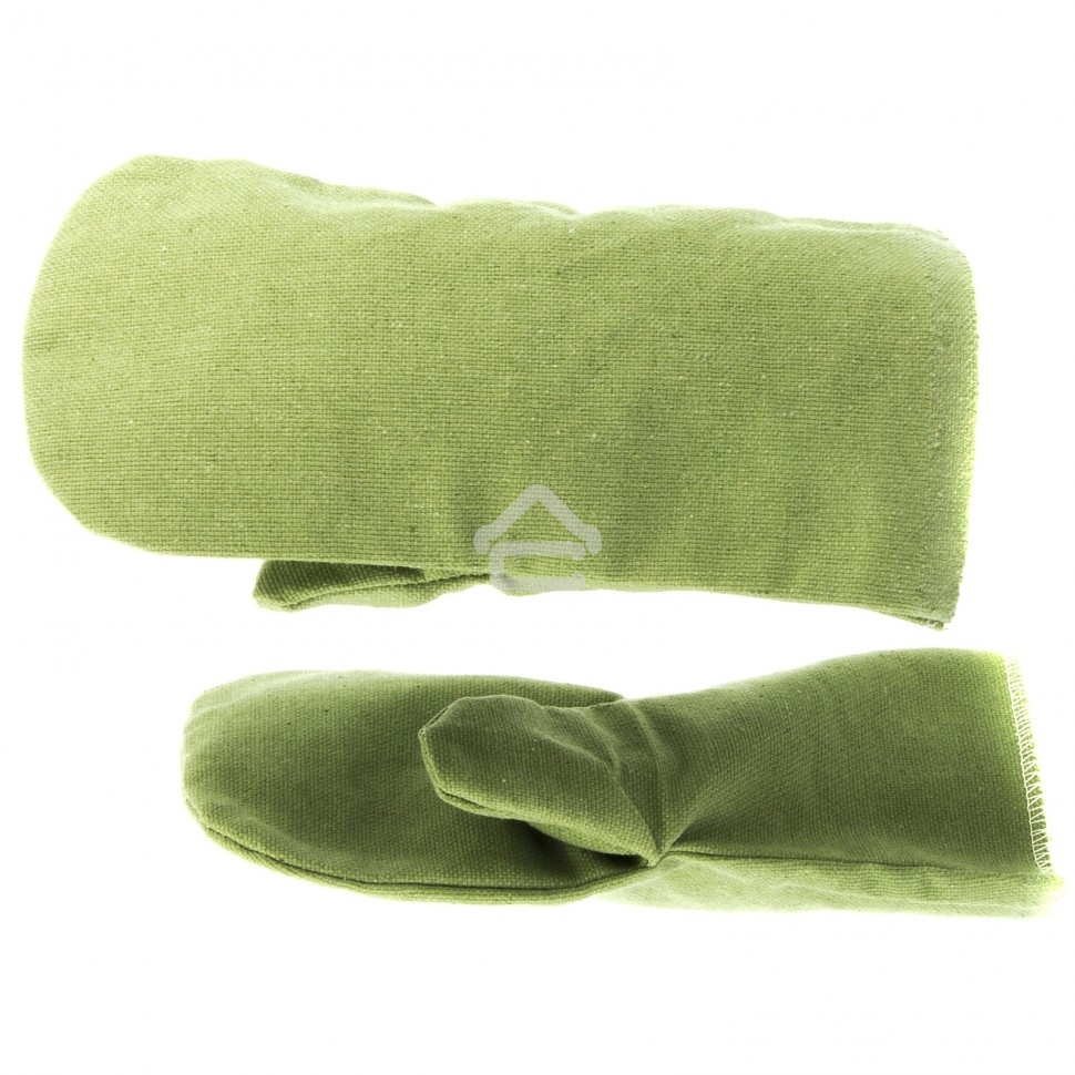 Рукавицы специальные двунитка Сибртех, огнеупорные, одинарный наладонник, 2 размер