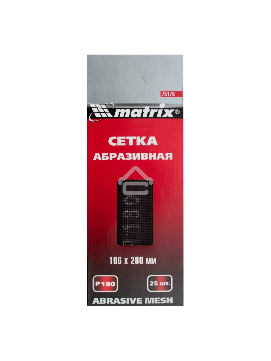 Сетка MATRIX абразивная, P 180, 106x280мм, 25шт MASTER 75176