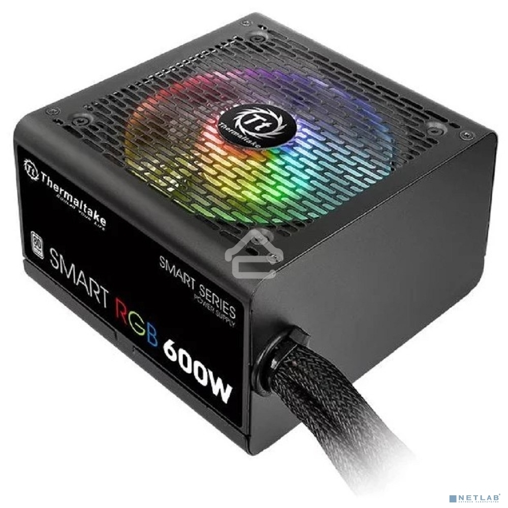 Блок питания Thermaltake Smart RGB (PS-SPR-0600NHSAWE-1), 600Вт, 80 PLUS, 120мм, черный