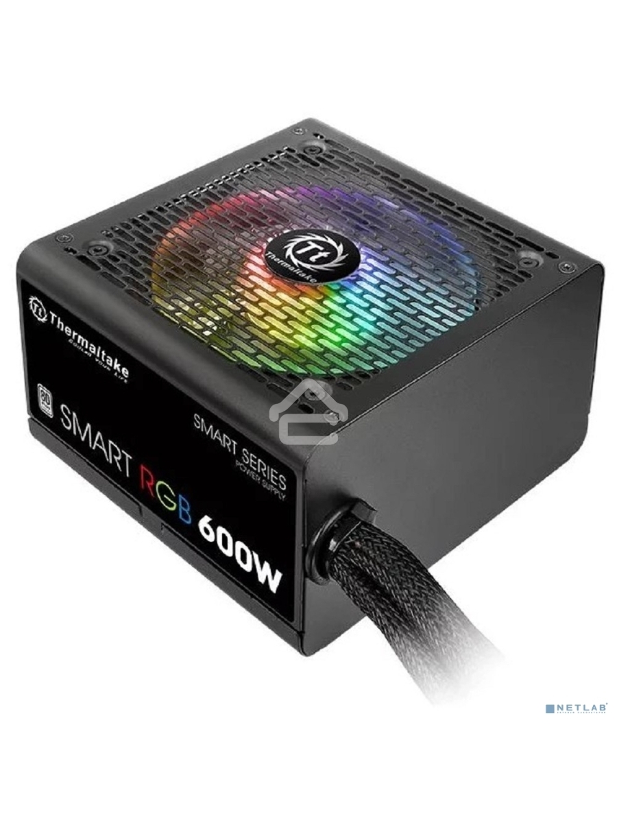 Блок питания Thermaltake Smart RGB (PS-SPR-0600NHSAWE-1), 600Вт, 80 PLUS, 120мм, черный