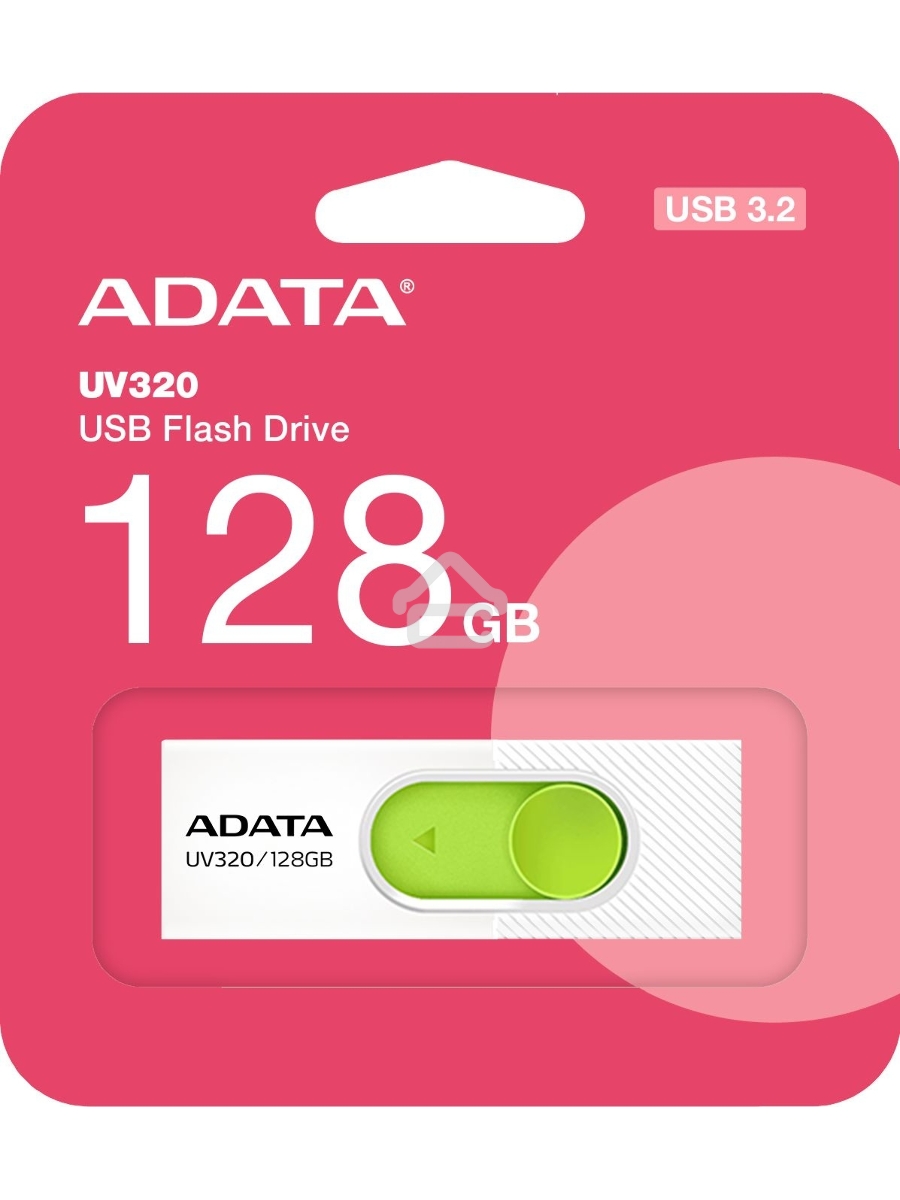 Флеш диск 128GB USB 3.2 Gen1 AUV320-128G-RWHGN White/Green