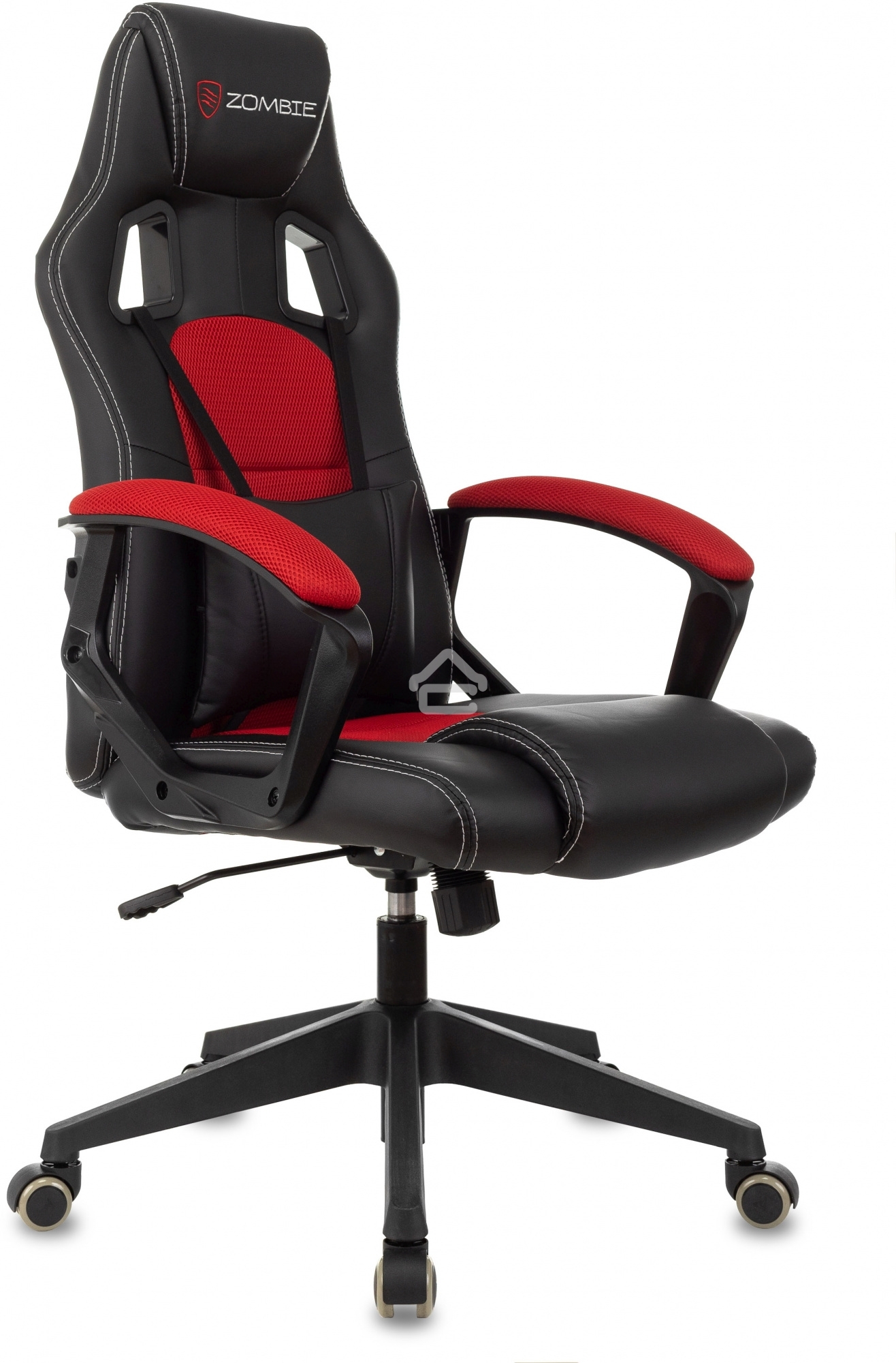 Кресло игровое Бюрократ Zombie Arena черный/красный