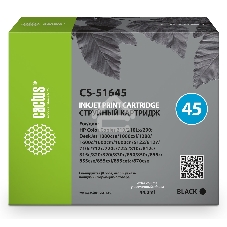 Картридж струйный Cactus CS-51645 черный (44 мл) для HP DJ 710c/720c/722c/815c/820cXi/850c/870cXi/880c