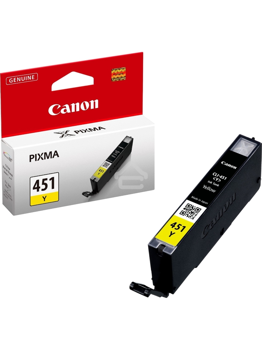 Картридж струйный CLI-451Y (6526B001) для Canon PIXMA iP7240/MG6340/MG5440, Желтый(Yellow), 344стр.