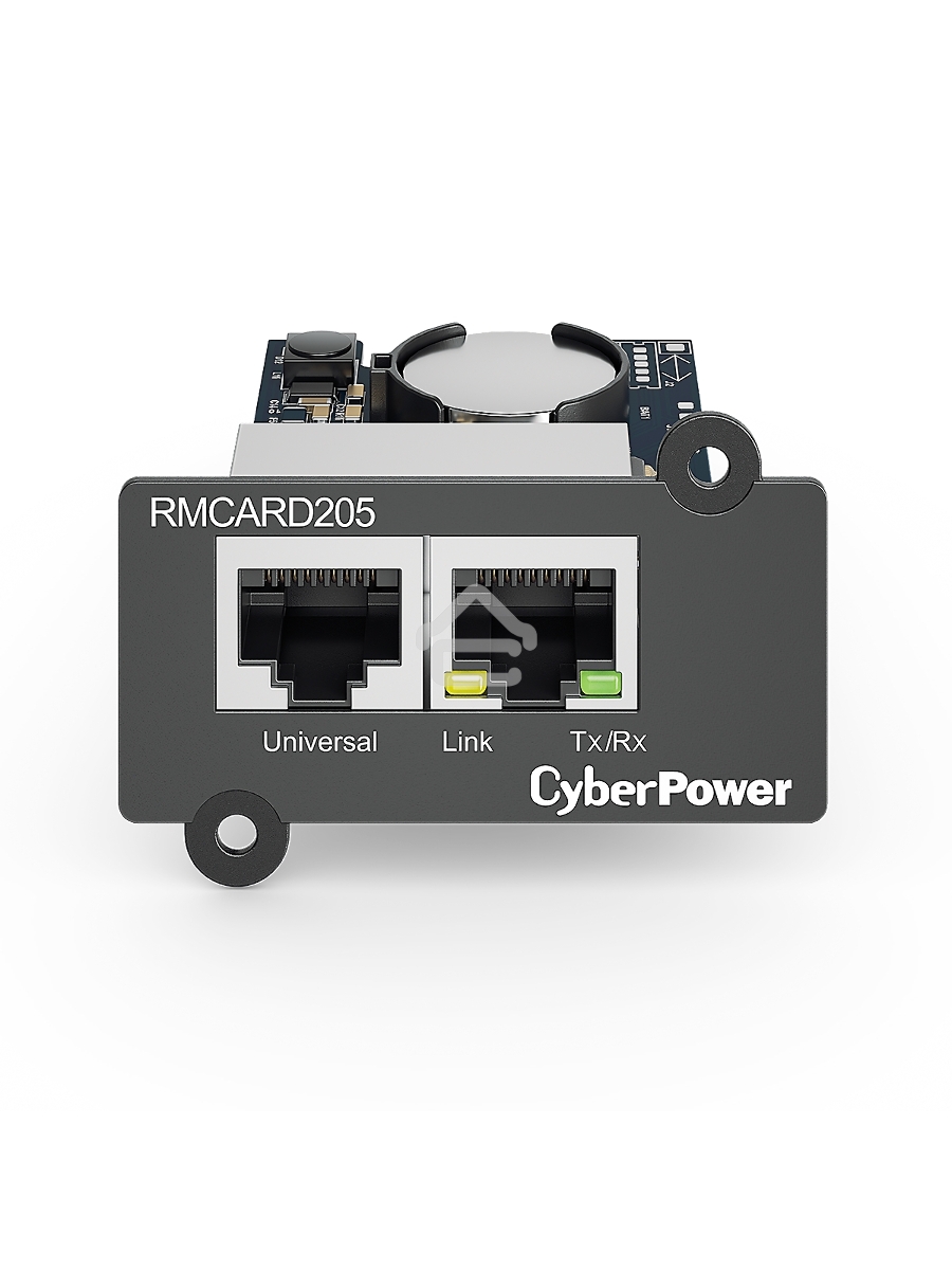 Карта удаленного управления CyberPower SNMP для источника бесперебойного питания серий OL, OLS, PR, OR, ПО PowerPanel® Business Edition, совместимость с ENVIROSENSOR, 0.15х0.15х0.07м., 0.2кг. Remote management SNMP card for OL, OLS, PR, OR series UPSs, Po