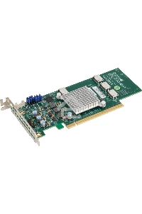 Плата коммуникационная SuperMicro Quad port OCuLink retimer NVMe SSD add-on card for PCIe3 x16 slot