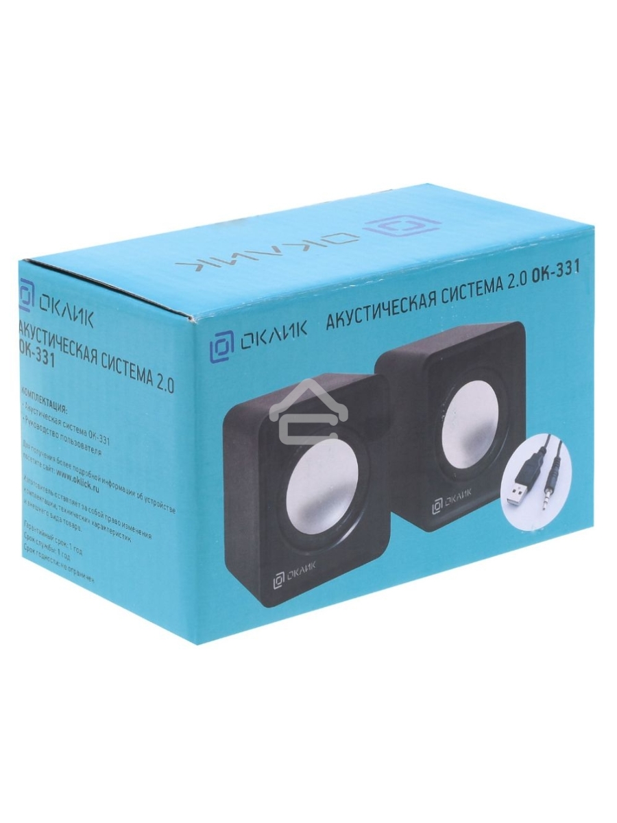 Колонки Oklick OK-331 2.0 черный 6Вт
