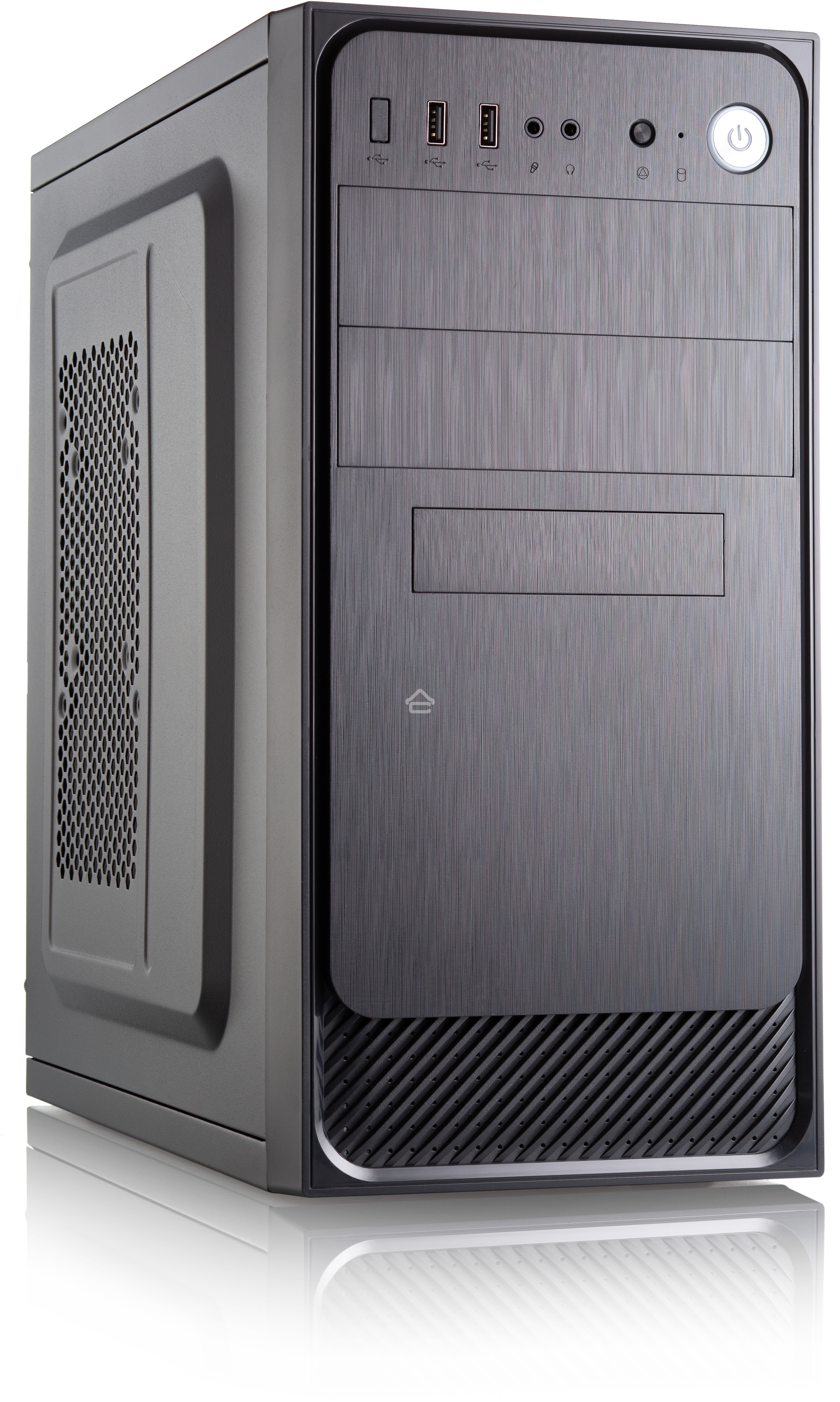 Компьютерный корпус с блоком питания 450Вт. Сase Forza mATX, 450W, 2xUSB 3.0, Black, w/o FAN, 12 см fan PSU, power cord