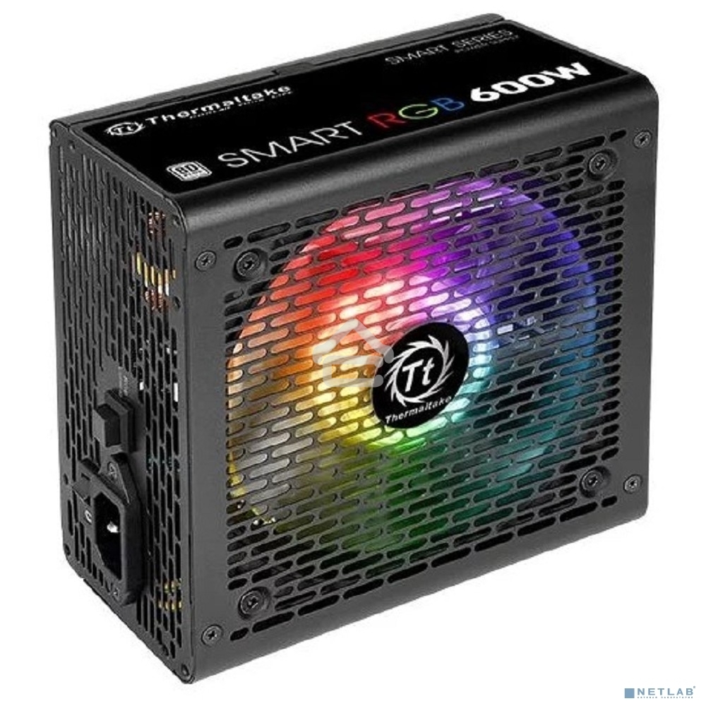 Блок питания Thermaltake Smart RGB (PS-SPR-0600NHSAWE-1), 600Вт, 80 PLUS, 120мм, черный
