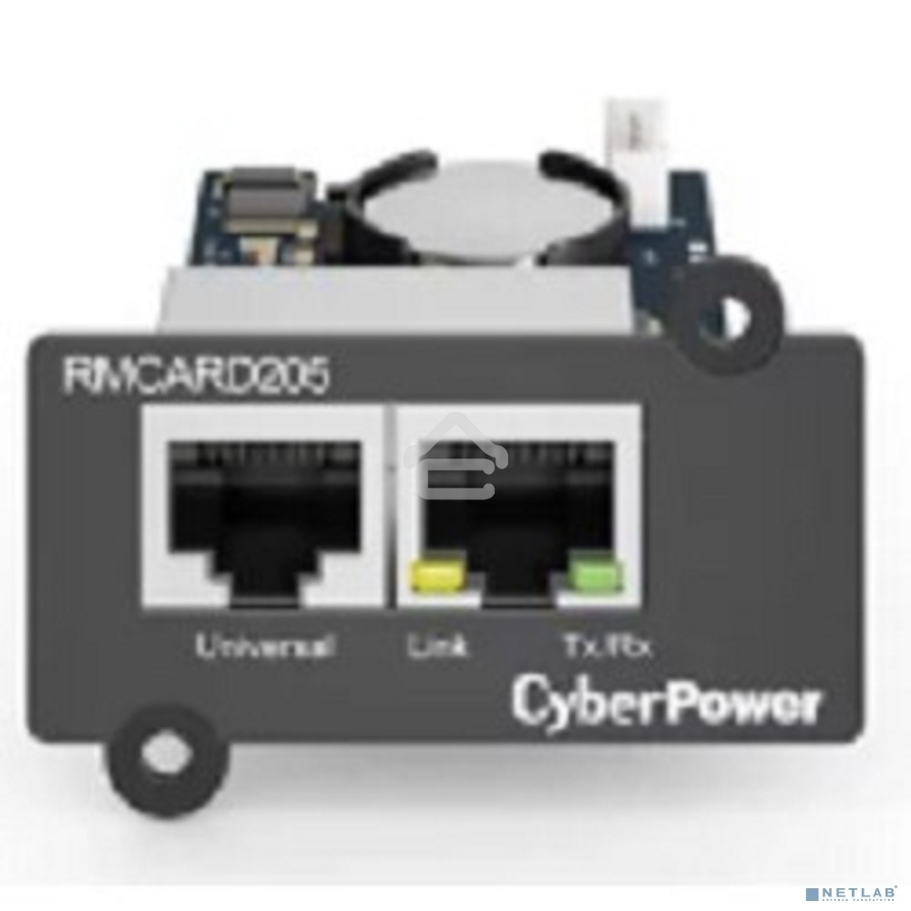 Карта удаленного управления CyberPower SNMP для источника бесперебойного питания серий OL, OLS, PR, OR, ПО PowerPanel® Business Edition, совместимость с ENVIROSENSOR, 0.15х0.15х0.07м., 0.2кг. Remote management SNMP card for OL, OLS, PR, OR series UPSs, Po