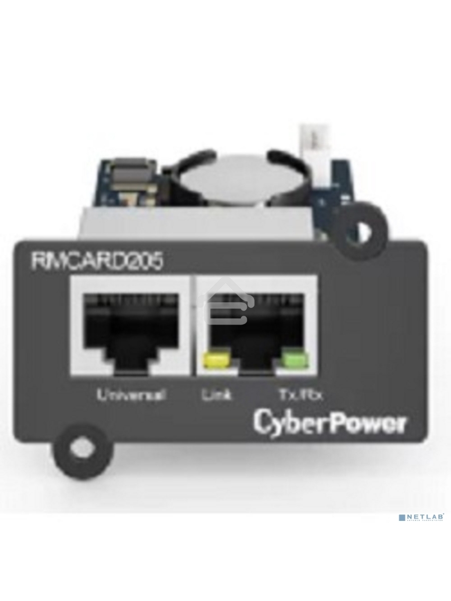 Карта удаленного управления CyberPower SNMP для источника бесперебойного питания серий OL, OLS, PR, OR, ПО PowerPanel® Business Edition, совместимость с ENVIROSENSOR, 0.15х0.15х0.07м., 0.2кг. Remote management SNMP card for OL, OLS, PR, OR series UPSs, Po