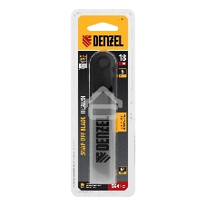 Лезвия Denzel 18 мм, сталь SK4 - 0,5 мм, супер острые, многосегментные, 5 шт.