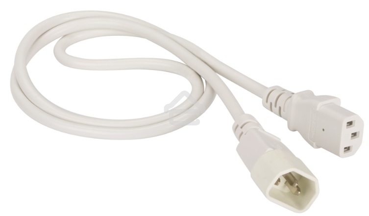 Шнур питания Lanmaster C13-C14, 3х0.75, 220В, 10А, белый, 3 метра